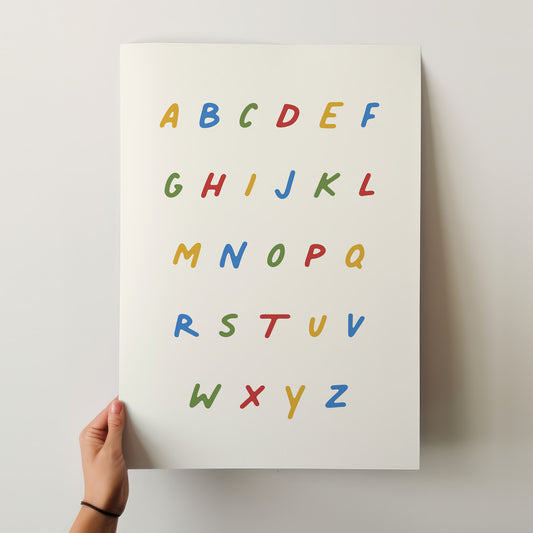 Vibrant Alphabet Poster for Kids' Rooms & Play Spaces - Good Vibes Only!