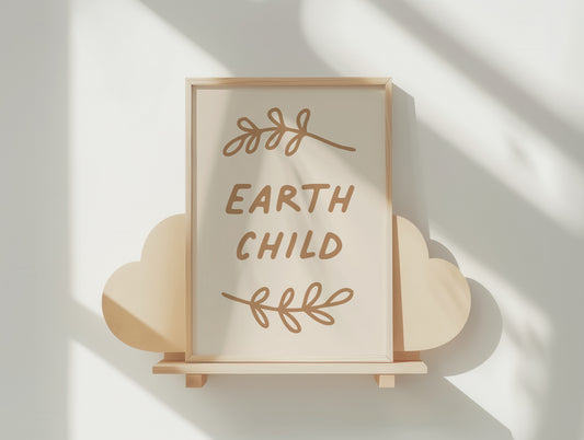 Earth Child Boho Aesthetic Poster - Nursery Art Print