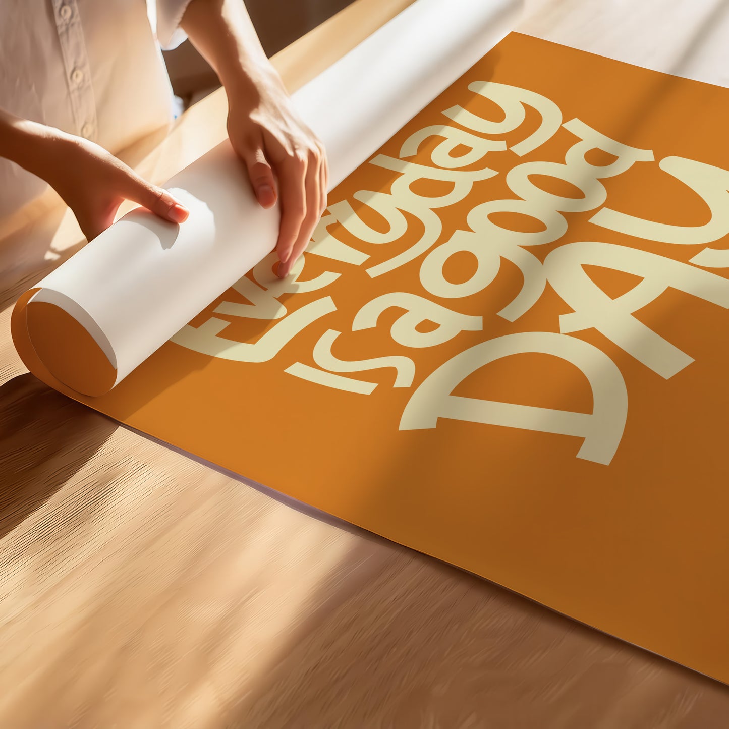 Everyday is a Good Day Poster - Warm Orange Motivational Art Print for Your Walls
