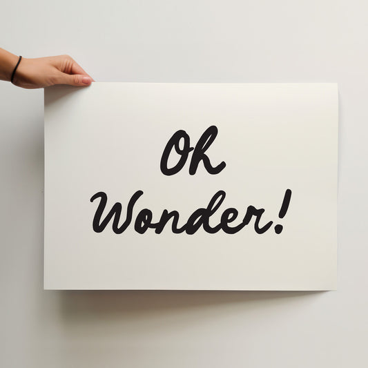 Oh Wonder! - Art Print Poster baby nursery room wall decor
