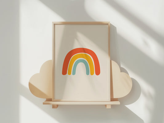 Retro Rainbow Art Print for a Touch of Everyday Joy