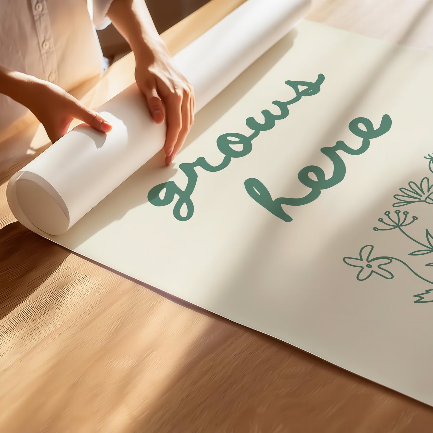 Good Grows Here - Green Art Print Poster