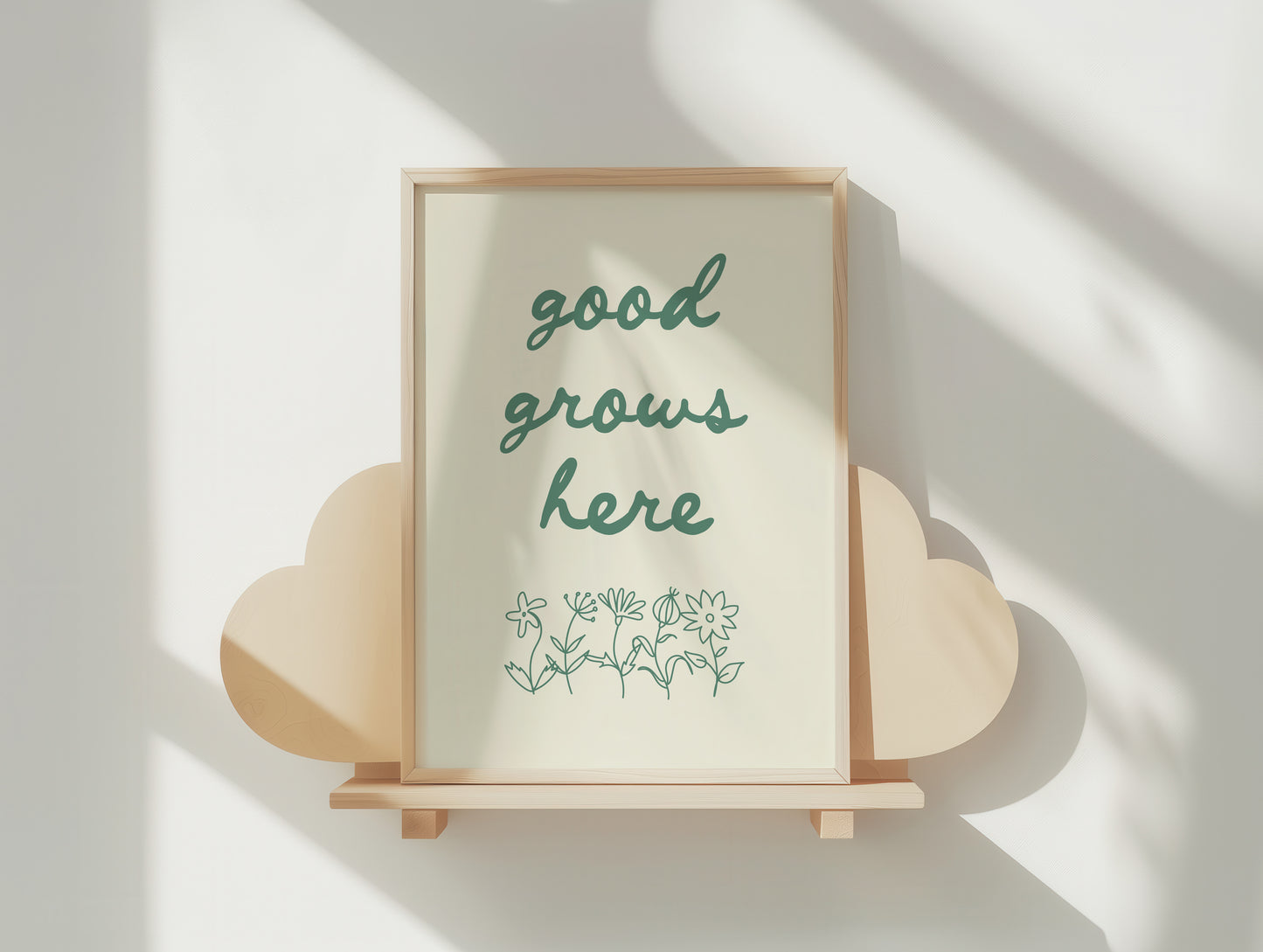 Good Grows Here - Green Art Print Poster