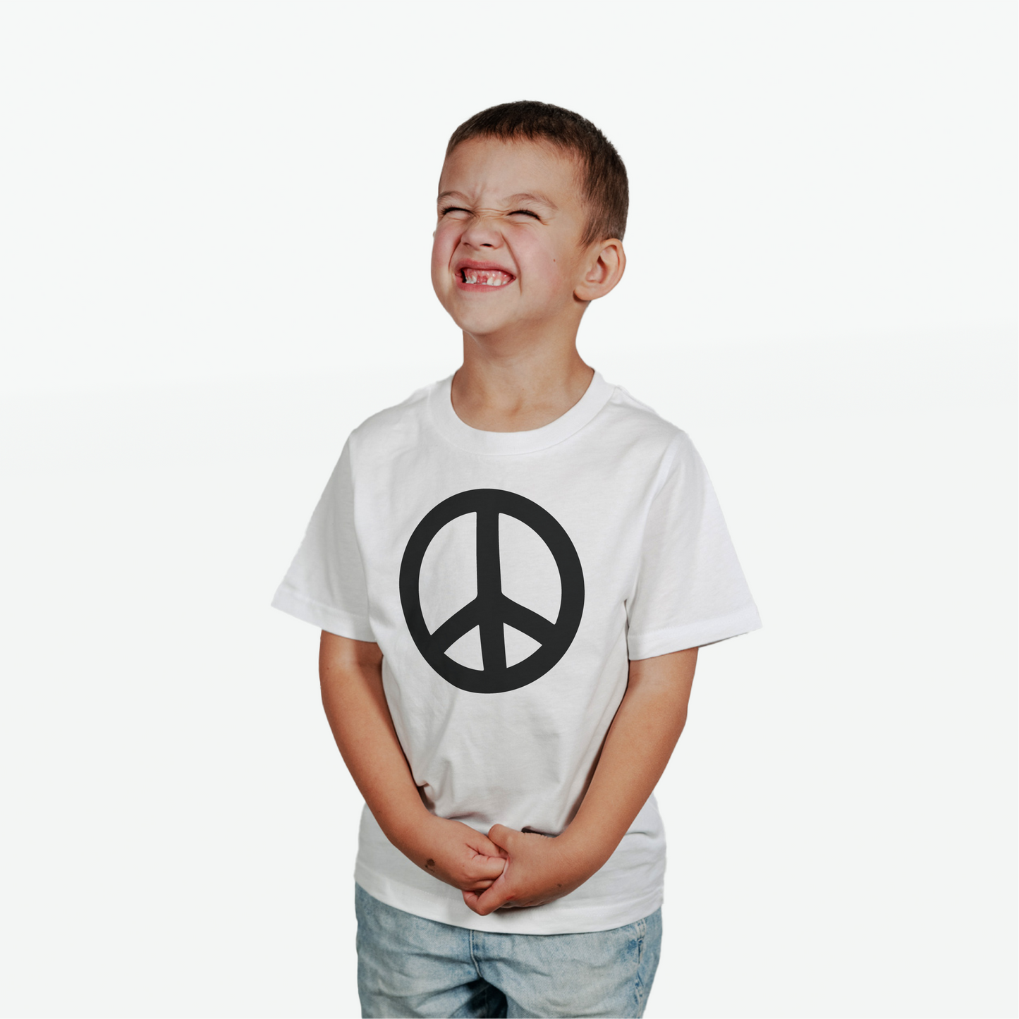 Kids Peace Tee - Black on White