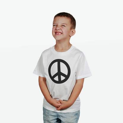 Kids Peace Tee - Black on White