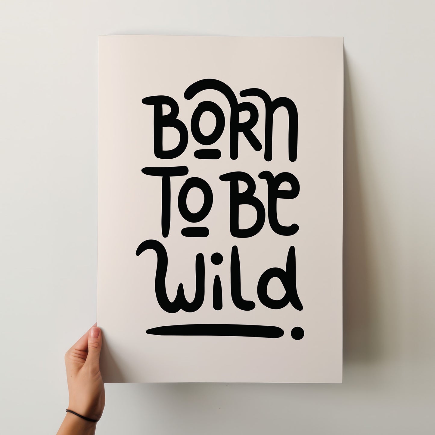Born To Be Wild Funky Lettering Poster - Unleash Your Spirit with Unique Wall Art