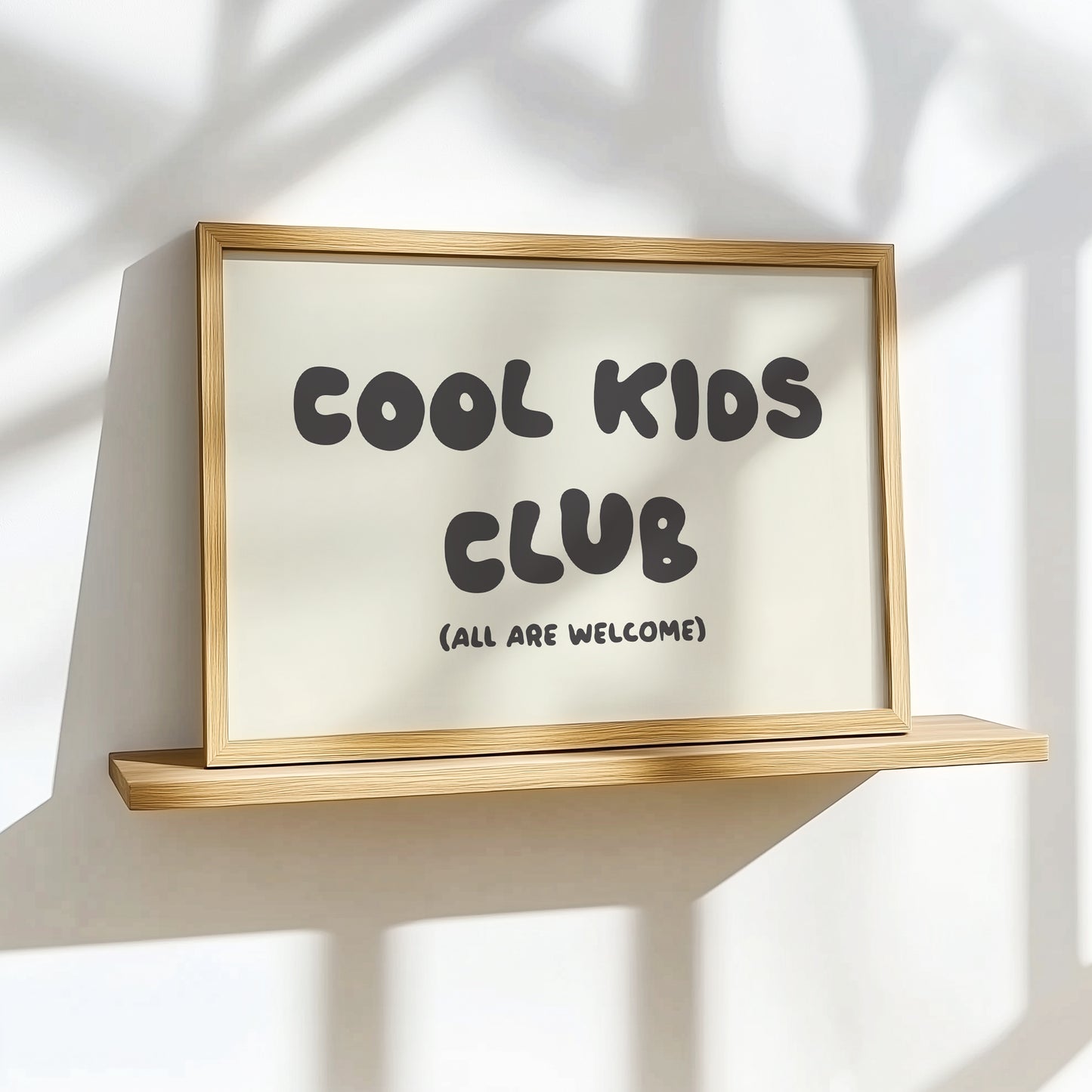 Cool Kids Club (All Are Welcome) Retro Bubble Letter Poster