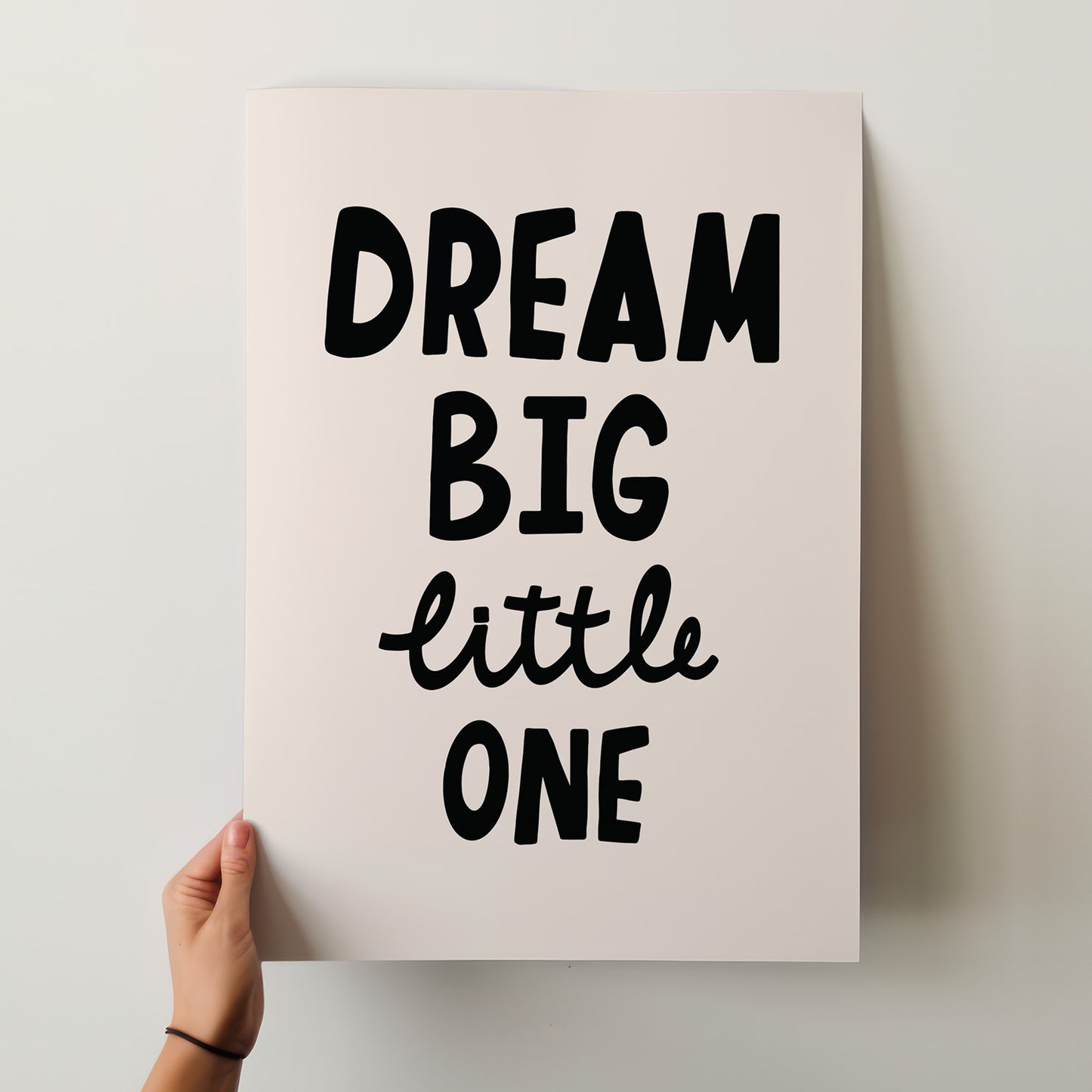 Dream Big Little One - Inspirational Nursery Poster & Kids Room Art Print