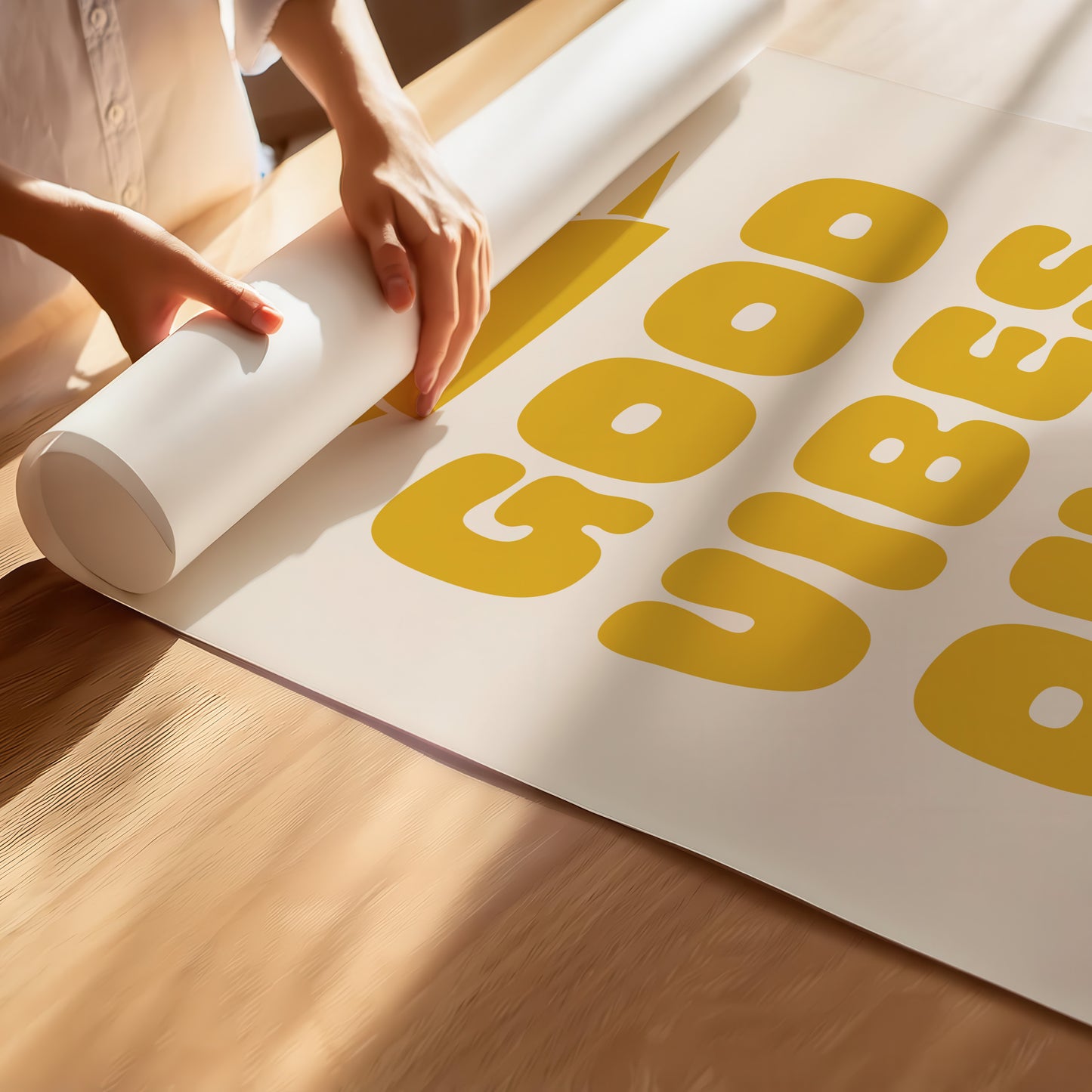 Good Vibes Only Retro Sunshine Poster – Choose Your Perfect Size
