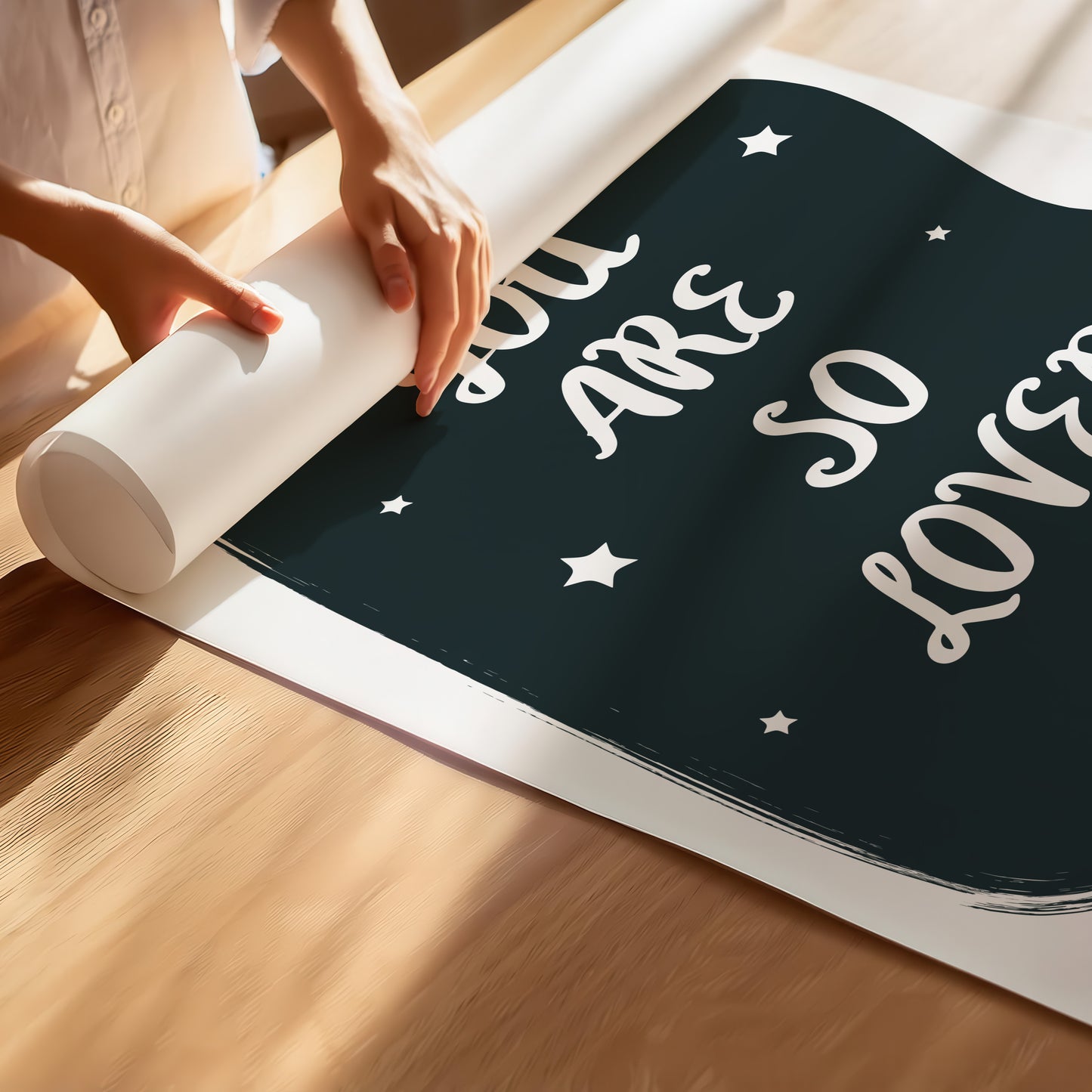 You Are So Loved - Night Stars Art Print Poster – Nursery Wall Decor