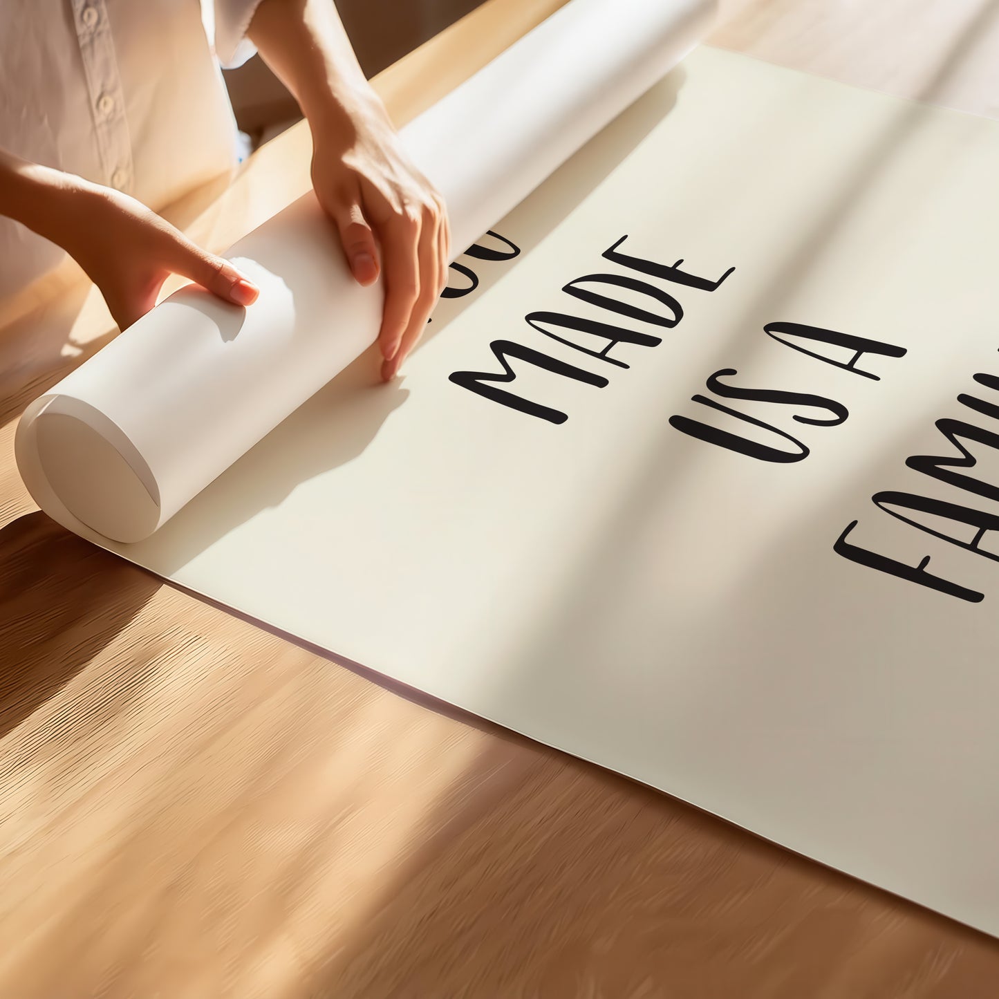 You Made Us a Family Art Print – Heartfelt Home Decor Poster in Your Chosen Size