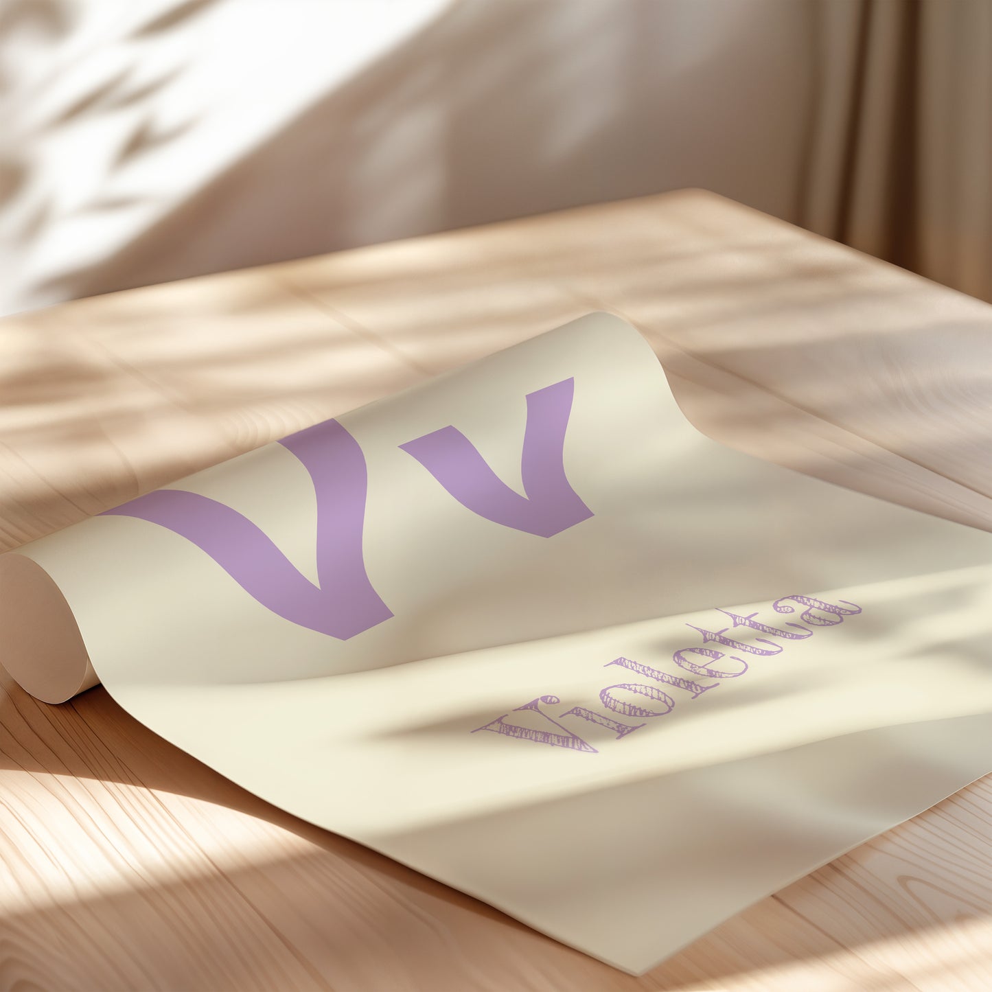 Custom Letter and Name Poster for Kids – A3 Size Personalized Nursery Decor
