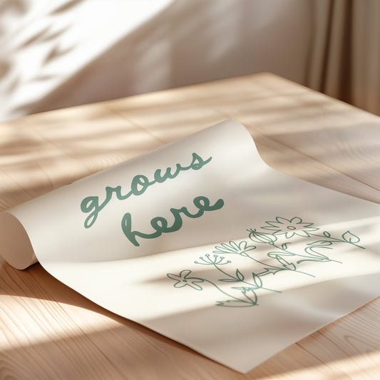 Good Grows Here - Green Art Print Poster