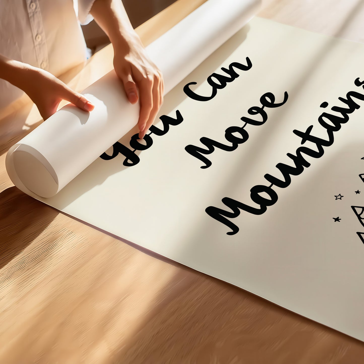 Kid, You Can Move Mountains Inspirational Poster - Empowering Nursery & Kids' Room