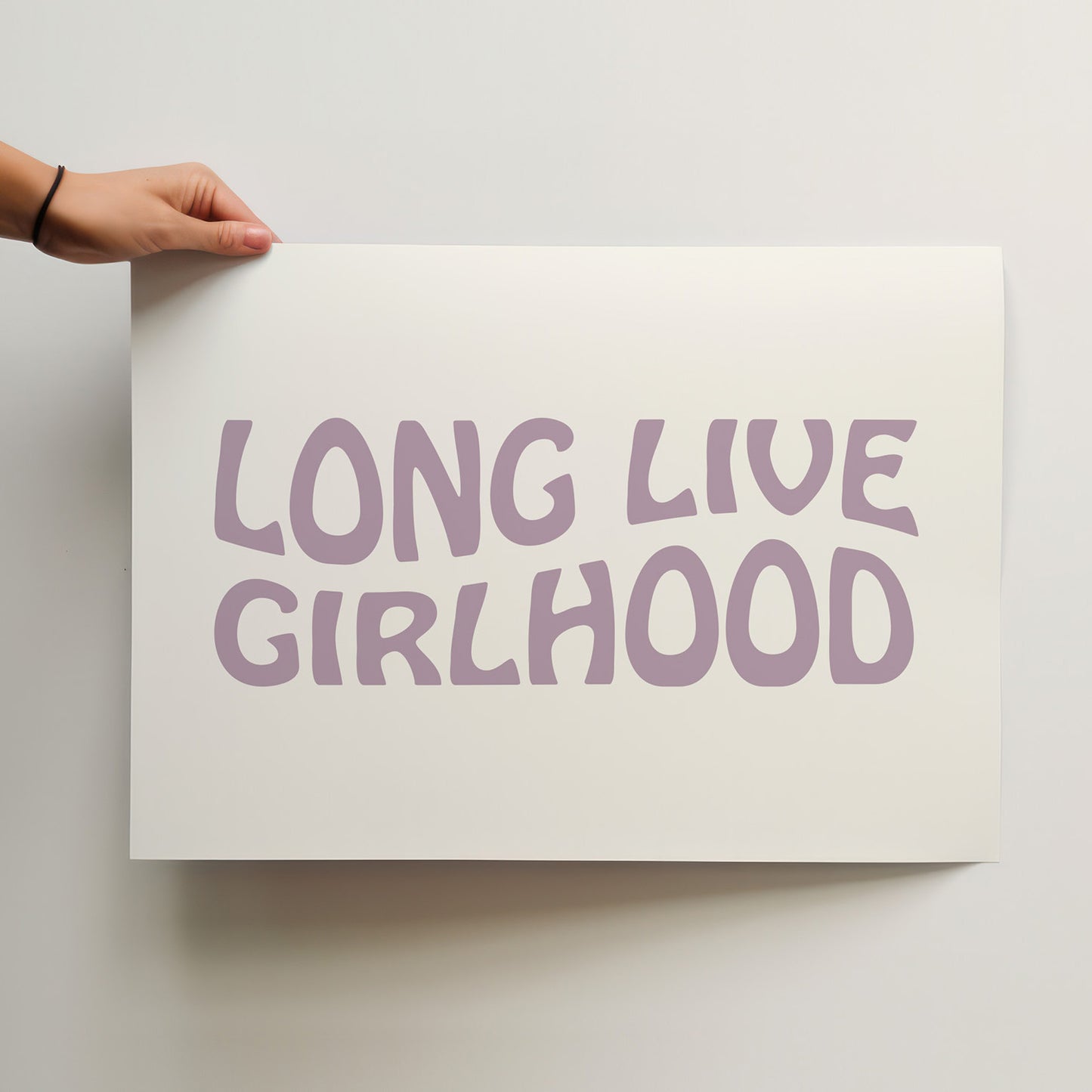 Long Live Girlhood - lilac - Art Print Poster For girls nursery room