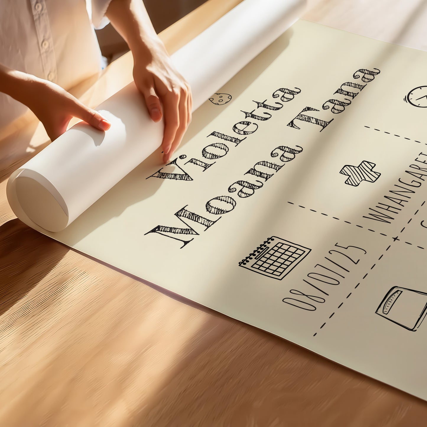 Customizable A3 New Baby Welcome Poster